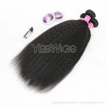 95-100 Gram Per Bundle Unprocessed Brazilian Young Girl Donor Human Hair Weaving Extension Bundles Yaki Kinky Straight Wave